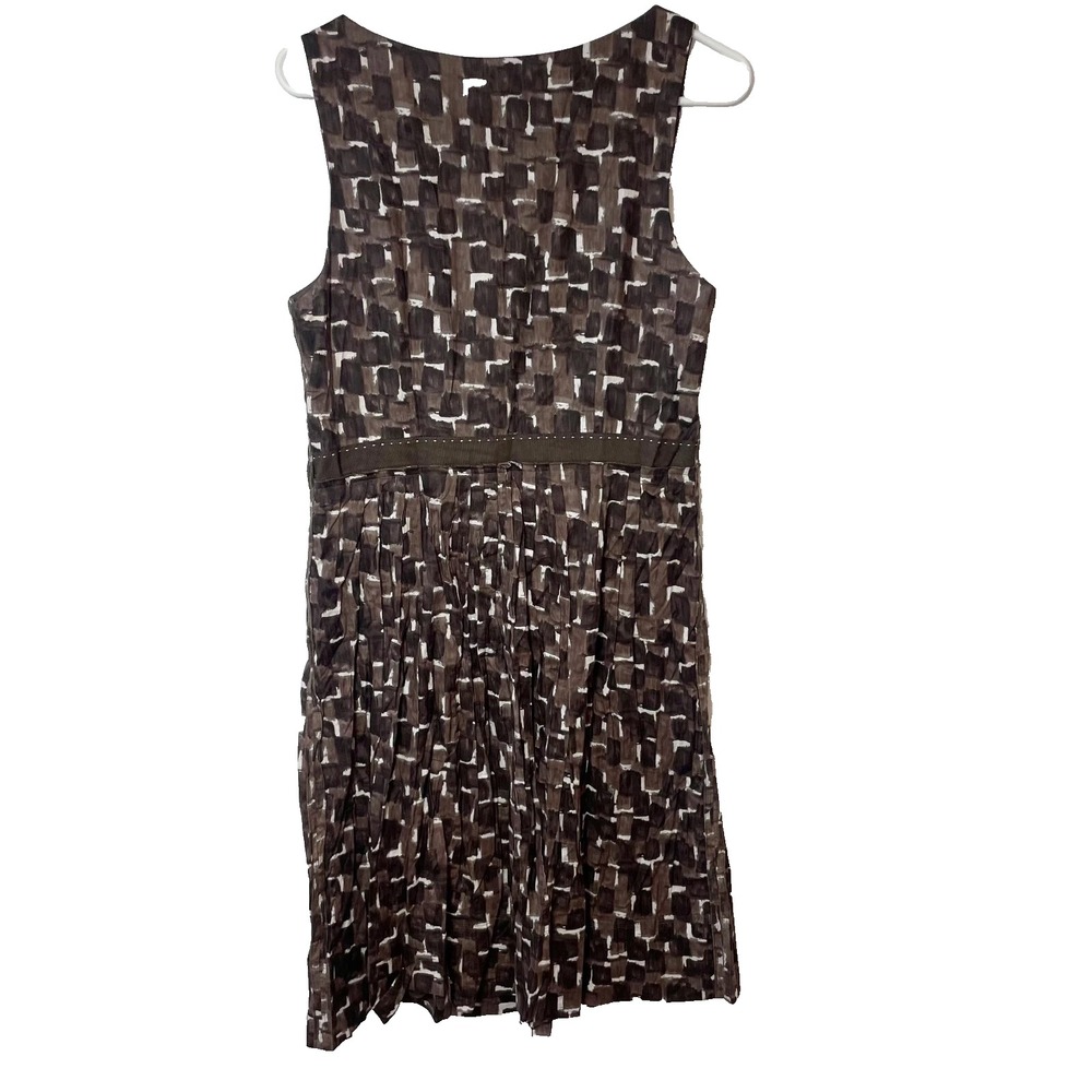 Elie‎ Tahari Sleeveless Empire Waist A-Line Dress Womens 0 Multicolor Lined Zip